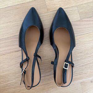 Madewell The Debbie Slingback Pump in Leather
